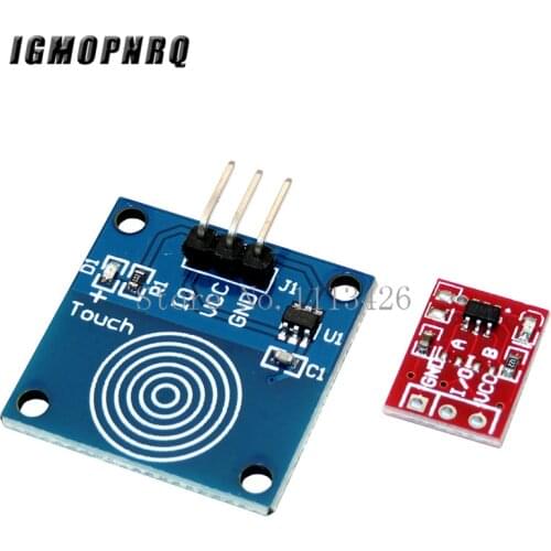 5PCS TTP223 Touch Key Switch Module Touching Button Self-Locking/No-Locking Capacitive Switches Single Channel Reconstruction