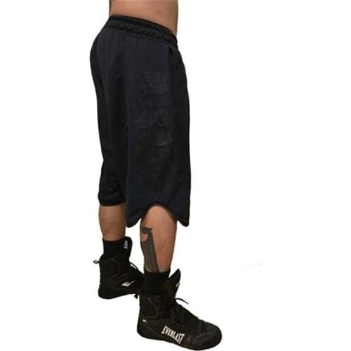 New Men Mesh Shorts Mens Loose Trousers Fitness Bodybuilding Jogger Male Brand Durable Sweatpants Fitness Workout Shorts Summer