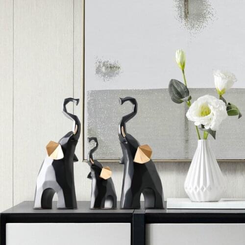 3 Pcs/Set Elephant Statue,Sculpture,Modern Home Decoration,Room Decor,Figurine Miniature,Table Decoration,Party Decorative Art
