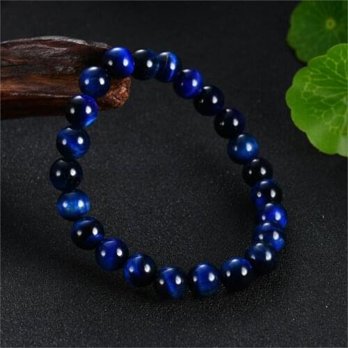Deep Blue Tiger Eye Bracelets For Men Women AAA Natural Stone dropshipping bracelet Bracelet Yoga Unisex Jewelry Gifts