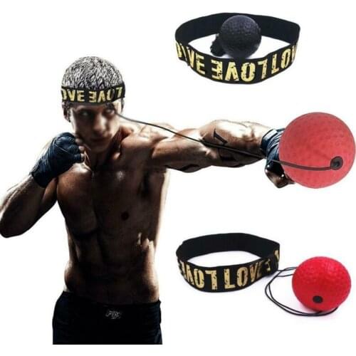 Trainer Boxing Speed Ball Sports Fitness Exercise Home Gym Reaction Ball Adjustable Headband For Punching Speed Reaction