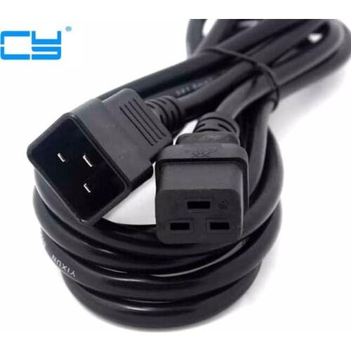 IEC320 Female C19 to Male C20 Power Mains Extension Cable 1.8m 180cm 6ft for PDU UPS 20A Heavy-Duty Computer