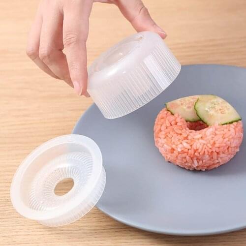 1Pcs Transparent Creative Donut-Shaped Rice Ball Mold Sushi Cake Mold DIY Sushi Maker Kitchen Supplies