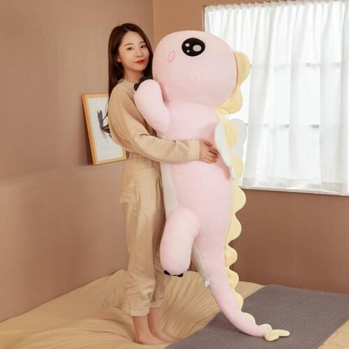 150cm Huggable Big Long Cute Dinosaur Plush Toy Soft Cartoon Animal Angel Stuffed Doll Boyfriend Pillow Kids Girl Birthday Gift