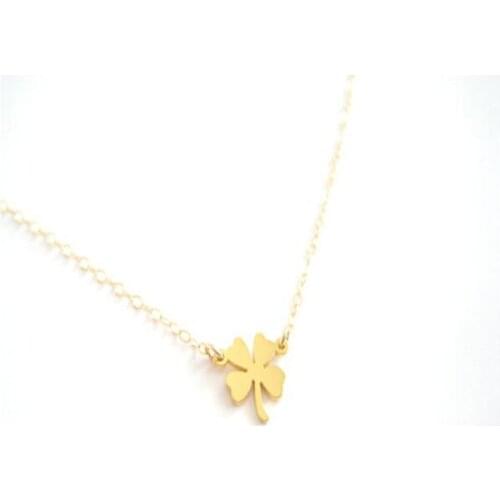 Hot Koop Klavertje Vier ketting shamrock ketting lucky charm ketting Voor Lucky Meisjes