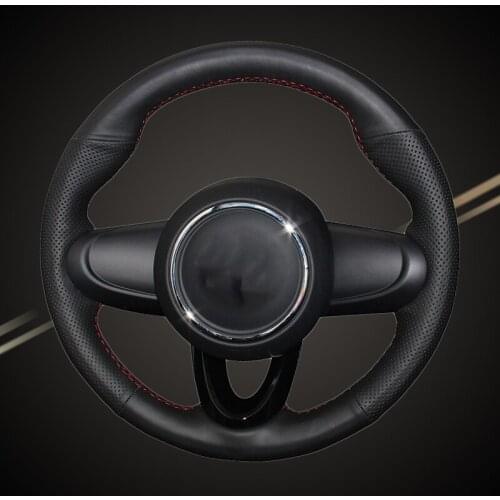 Auto Braid On The Steering Wheel Cover for Mini Coupe 2016 Hand Stitched Car Braiding Steering Wheel Covers Interior Accessories
