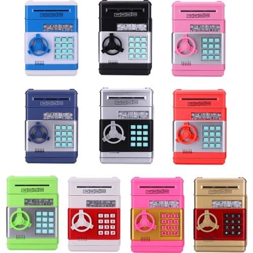 Automatic Electronic Piggy Bank Atm Password Cash Box Cash Coin Piggy Bank Automatic Deposit Banknote Children Piggy Bank