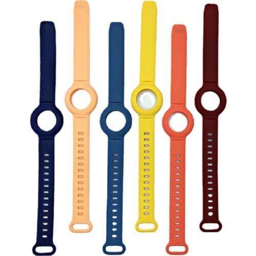 Wearable Wristband Case for Children Kids Bracelet Silicone Soft Protective Cover Shell For Apple Airtags Tracker Smart Device