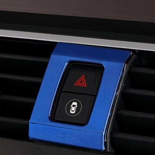 For 2018 BMW X3 G01 X4 G02 Car Warning Light Button Parking Switch Cover Decoration Trim Automotive Interior Stickers