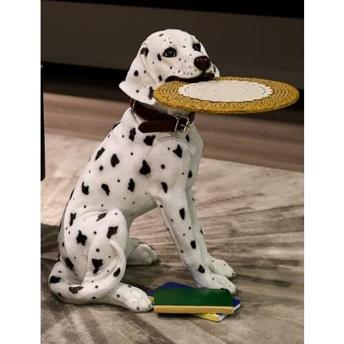 [HHT] Creative Large Floor Ornaments Living Room Dog Sculpture Tissue Box Shelf Home Decoration Accessories Nordic Animal Statue