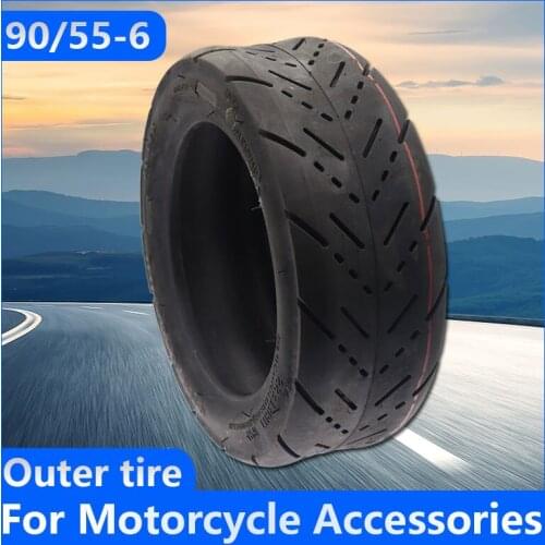 10 Inch Wear-resistant Vacuum Tyre 90/55-6 Outer Tire Fits Electric Scooter and Electric Motorcycle Pneumatic Tyre