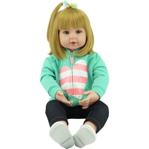 22" reborn silicone baby dolls handmade bebe alive NPK baby reborn dolls menina real looking dolls toy DIY Xmas Gifts