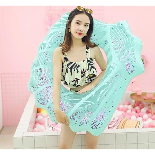 Shell Inflatable Swimming Ring Donut Pool Float for Adult Kids PVC Swimming Mattress Rubber Ring Swimming Pool Toys Water Seat