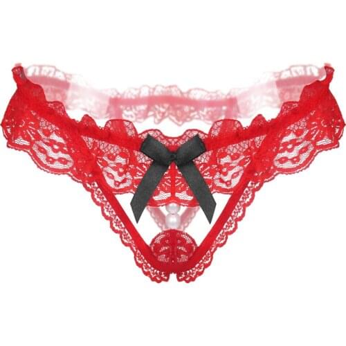 Underwear Women Sexy Lace Pearl Panties Seamless Panty Briefs Temptation Soft Briefs Lingerie Sexy Pearl Erotic Women Crotchless