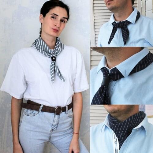 Autumn Winter Scarf Women Casual Cotton Mens Scarves 60*60 cm Square Striped Hanky Wrap Fashion Pocket Square For Party