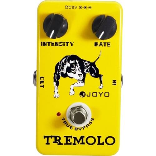 JOYO JF-09 Tremolo Guitar Effects Pedal Analog Effects Stompbox Intensity Rate Knobs Adjustable True Bypass Distinctive Sounds