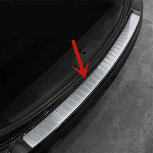 Stainless steel Exterior Rear Bumper Protector Sill Trunk Tread Plate Trim For Volkswagon Sharan 2012-2019 Car Styling