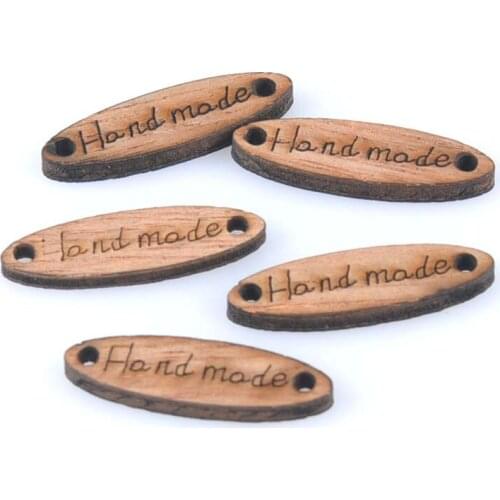 Natural Wood Cube Buttons Handmade Letter Sewing Buttons for Home Decoration Scrapbooking Crafts DIY 50PCs 7x27mm MT1600