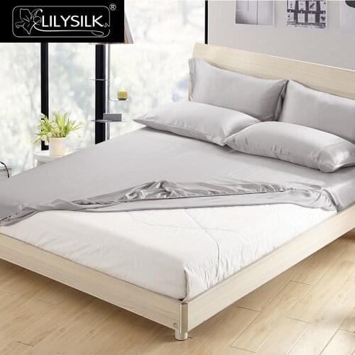 Silk Fitted Sheet Deep 25cm Pure 100 Mulberry Silk19 Momme Luxury Seamless Queen King Size Shipping Textile Home Free