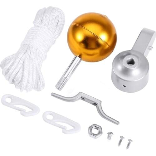 10PCS Flag Accessories 2 Inch Diameter Premium Pulley Gold Metal Ball Flagpole Accessories Parts Kit For Garden Flagpole Flag