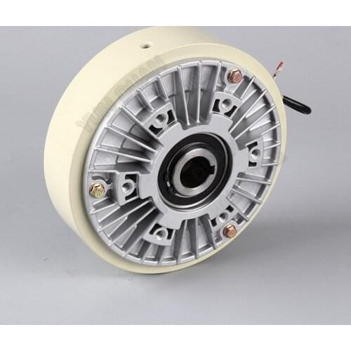 12Nm 1.2kg DC 24V Hollow Shaft 20mm 1000RPM Magnetic Powder Brake Unwind For Tension Control Continuous Sliding Simulated Load