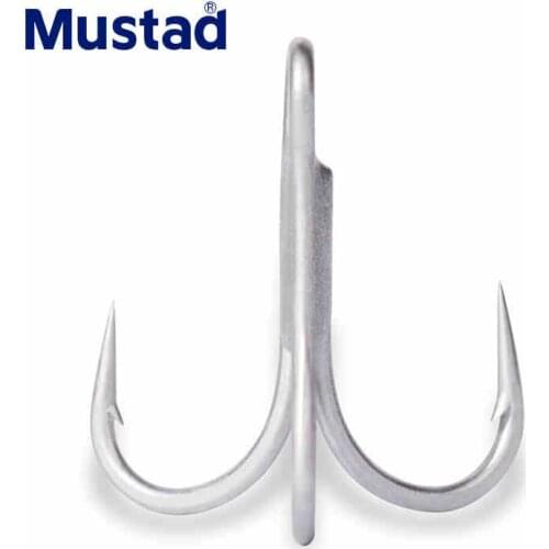 Mustad Treble Hooks Strong Sharp Barbed Hooks Anzuelos Deep Ocean Squid Herring Three Anchor Fishhook Anzol Fishing Gear Pesca