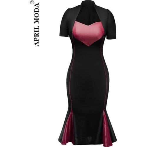 Vintage Pinup Retro Party Dress Short Sleeve Sheath Bodycon Wiggle Pencil Vestidos Fitness Wear to Work Women Office Sundress
