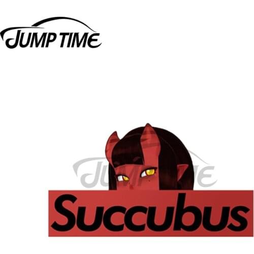 Jump Time 13 x 4.6cm For Meru the Succubus Peeker Auto Car Sticker and Decals DIY JDM ATV VAN Waterproof Wall Door Decoration