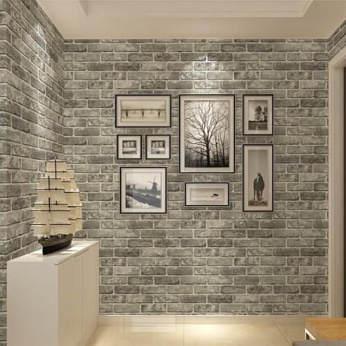 High-grade retro brick imitation brick wall-style living room restaurant restaurant food 3D Stereo Cultural Project wallpaper