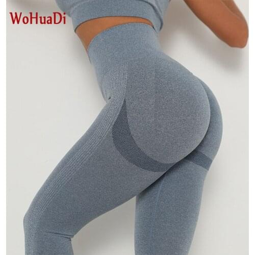 WOHUADI High Waist Seamless Legging Gym Sport Pants Femme Push Up Fitness Elastic Sexy Workout Women Yoga Leggings Sweatpants
