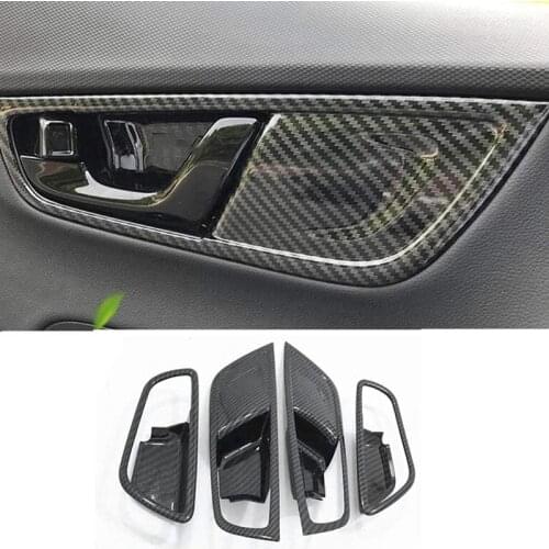 Car Inner Door Bowl Protector Frame Cover Inner Handle Decorative Frame for Hyundai Kona Encino 2018 2019