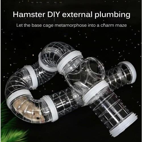 1pc Plastic U-Type Pipe Line Tubes Training Connected External Tunnels Toys For Small Animals Hamster Cages Product Supplies