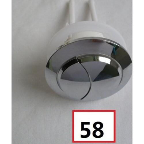 58mm Tank Accessories Closestool Toilet Button Round Bathroom Rod Mounting Hole Push Switch Water Saving Single Press Cover
