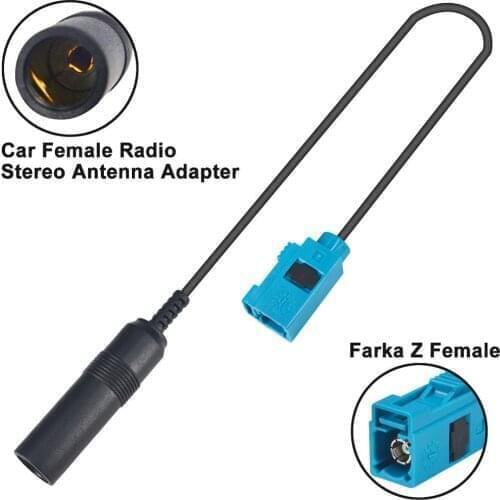 5pcs Fakra Z Female to DIN Jack Car Truck Player Stereo Antenna Adapter GPS Antenna Extension Coax RG174 15cm for AM/FM Radio