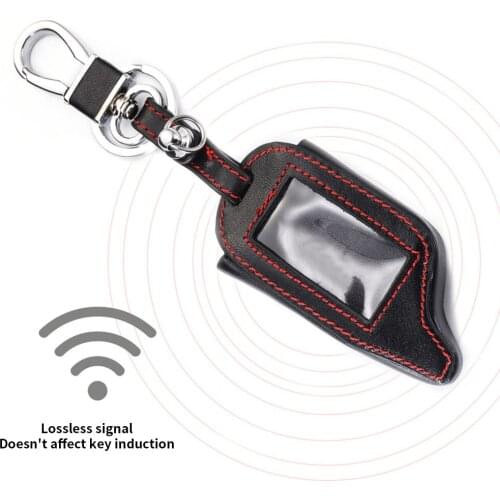 Car Key Case Alloy Leather Car Key Holder Remote Control Protective Case Replacement for Pandora DXL 3000