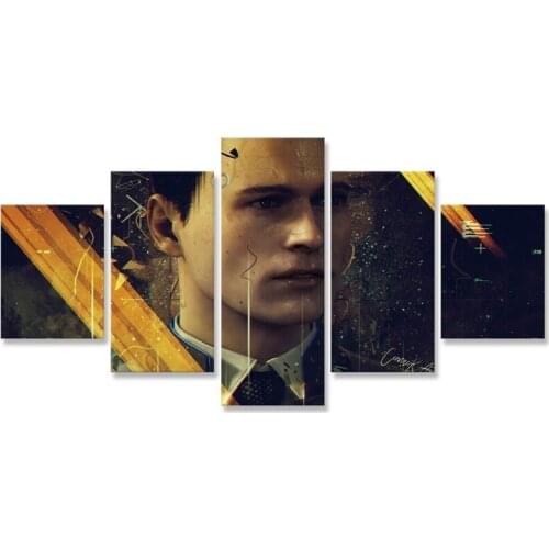 Detroit Become Human Wall Art Painting 5 Pcs Home Decor Painting Decorative Posters Pictures Bedroom Decoration