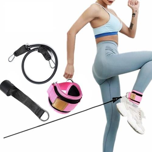 Resistance Bands with Ankle Straps Cuff with Cable for Attachment Booty Butt Thigh Leg Pulley Strap Lifting Fitness Exercise