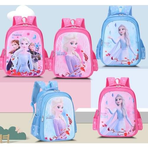 Frozen Mickey Mouse Primary Schoolbag Cute Large Capacity Lightening Schoolbag For 7-10 Years Old Students Elsa Minnie Mouse