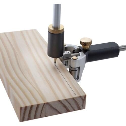 Two-in-one Adjustable Scriber Arc Parallel Line Drawing Tool Measuring Gauge Multifunctional Woodworking Scribe Tools