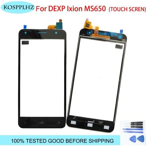 KOSPPLHZ Black 5 inch front outer glass For DEXP Ixion MS650 Iron Pro Touch Screen Touch Panel Lens Replacement MS 650 + Tools