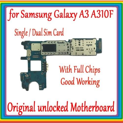 Motherboard For Samsung Galaxy A3 A310F Main Original Unlocked Replacement For Samsung Galaxy A3 A310F Logic Board Testing Good