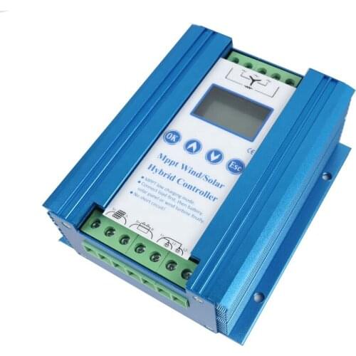 MPPT 1000w 1KW Solar Tracker Wind Solar hybrid Charge Controller PWM 12/24V Sun Battery Regulator for Wind Generator Solar Panel