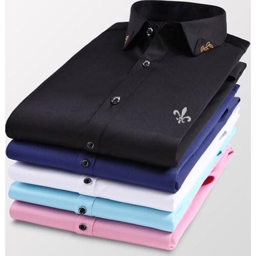 2021 Roupa Camisa Social Masculina Blusa de Hombre Manga Longa Atacado Cardigan Dudalinas Male Shirt Men Multimarcas Preta