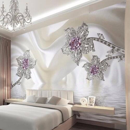 Custom 3D Stereo Mural Wallpaper Roll High Quality Simple Damask Design Wall Papers Home Decor Papel De Parede Para Quarto EM 3D