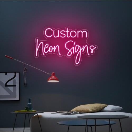 Custom Neon Led Light Can Personalized Custom Logo Neon Sign For Wedding Happy Birthday Party Wall Decor