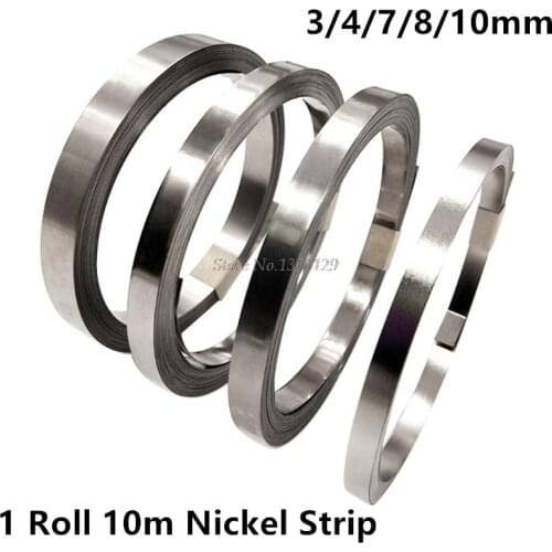 1 Roll 10m 18650 Li-ion Battery Nickel Sheet Plate Nickel Plated Steel Belt Strip Connector spot welding machine Battery welders