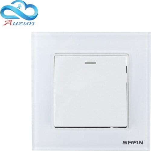 One singleSingle control switch wall head switch toughened glass panel with luminous switch socket