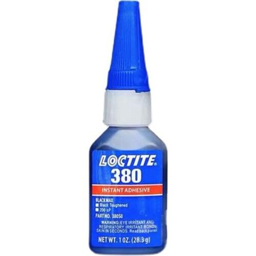 Wholesale 2pcs 380 20g Loctite Instant Dry Adhesive 480 Black Rubber Toughness Strength Instant Adhesive 4850 Low Viscosity