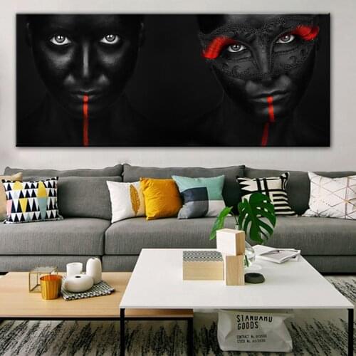 African Makeup Girl Wall Posters And Prints Modern Pop Art Canvas Prints Home Decorative Canvas Pictures For Living Room Decor