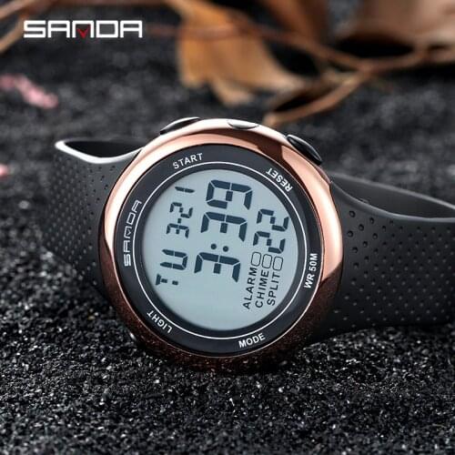 SANDA Hot!!! Digital Wristwatch Mens 50M Waterproof Fashion Men Sports Watches LED Military Watches For Male relogios masculino